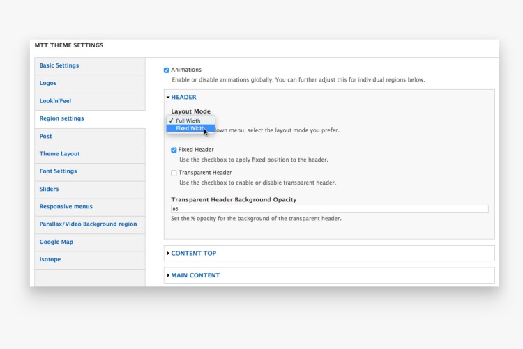 200+ theme settings to customize your site in Showcase+ for Drupal 11