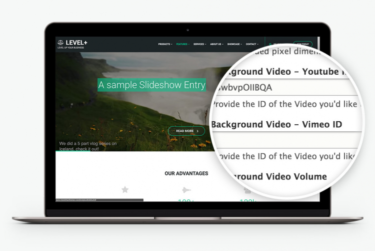 Support for slideshow video in Level+