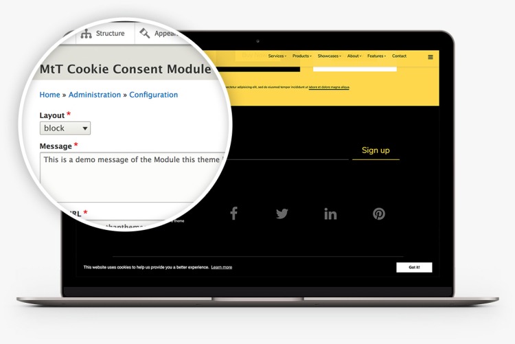 Cookie Consent Block Module